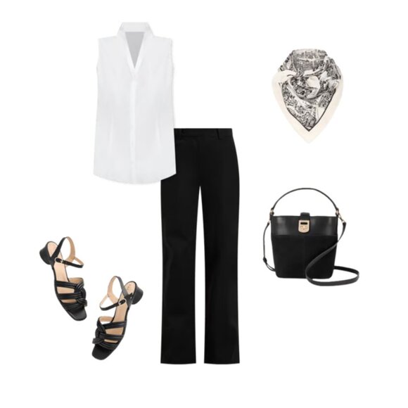 NWT Talbots The Non-Iron Sleeveless Button Up Shirt | White | SZ 14P - Picture 6 of 8